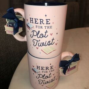 📚 Pink  'Here for the Plot Twist' Mug  - double sided 📚 listing is for 1